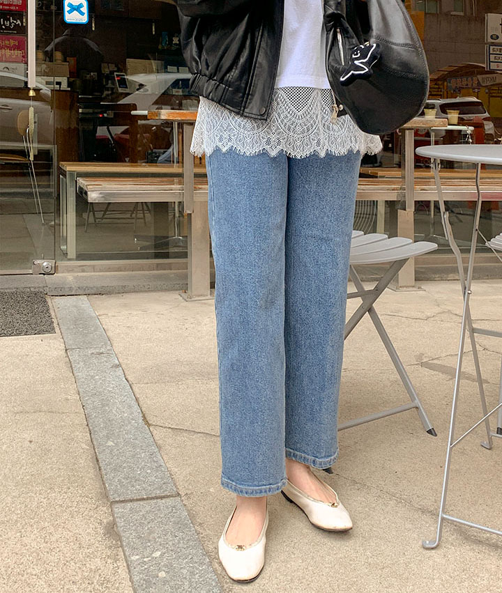 깔끔핏 Straight Denim Pants