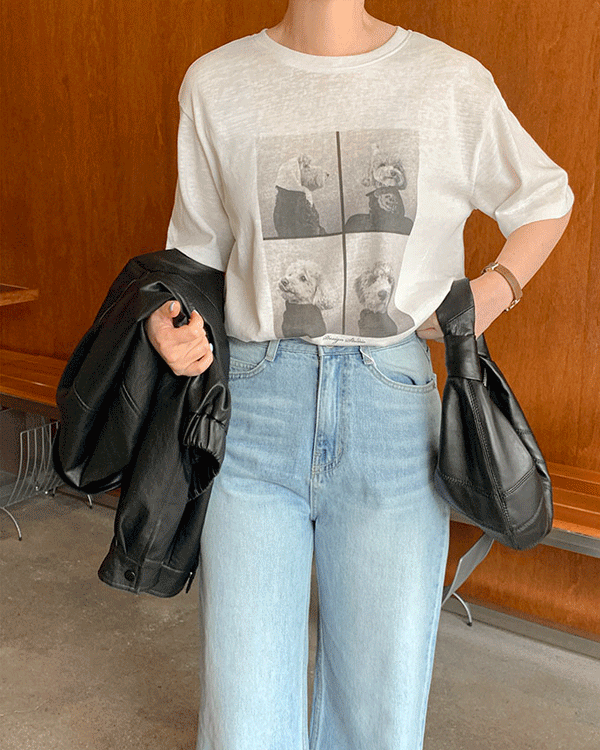 퍼피 슬라브 Short T shirts