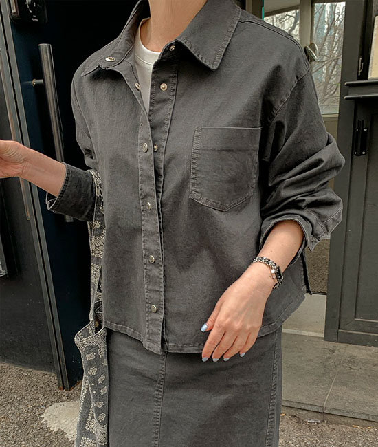 스터디 코튼 Shirt Jacket