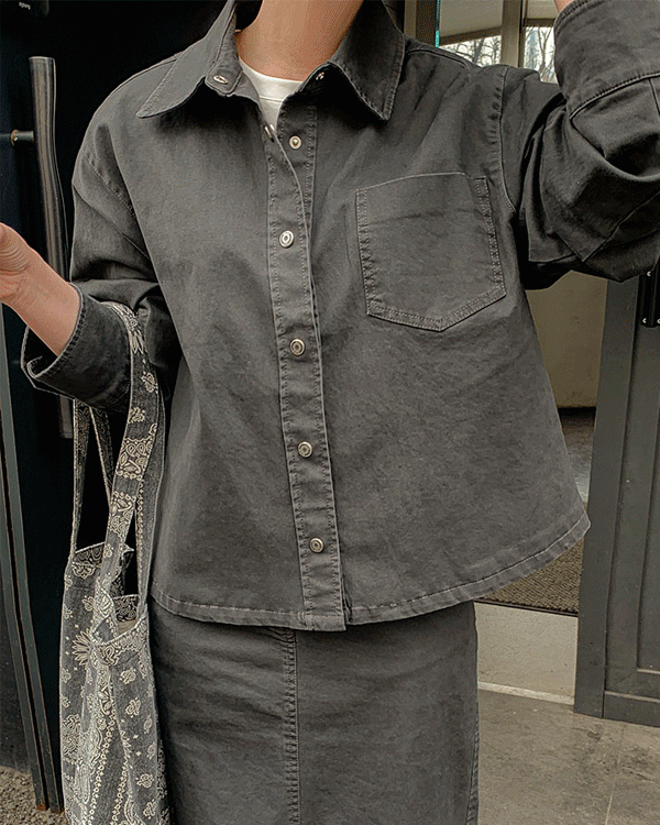 스터디 코튼 Shirt Jacket