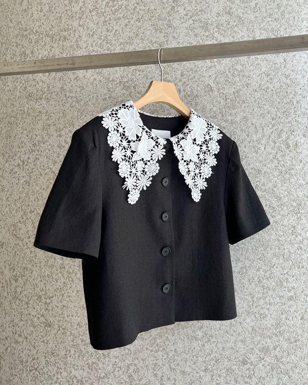 Race Linen Short-sleeve Jacket