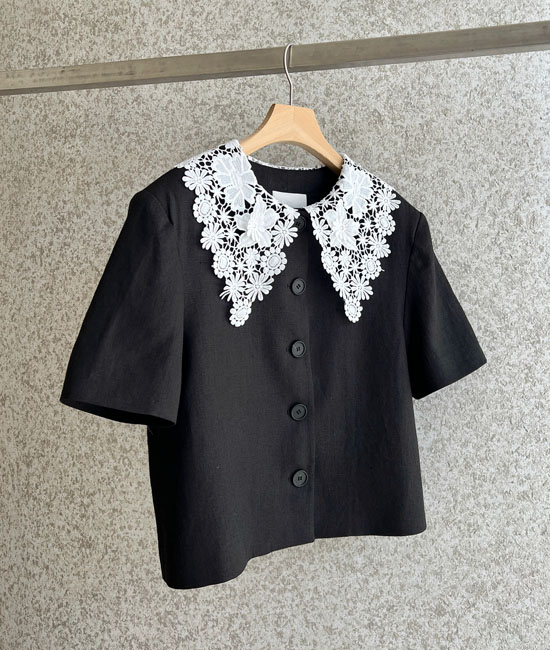Race Linen Short-sleeve Jacket