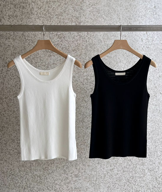 쿨터치 유넥 Knit Sleeveless shirts