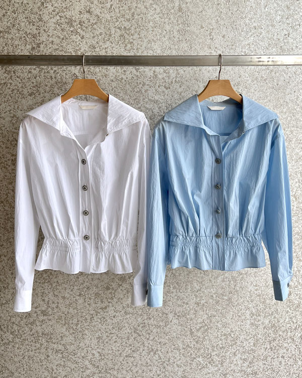 세일러 버튼 Blouse