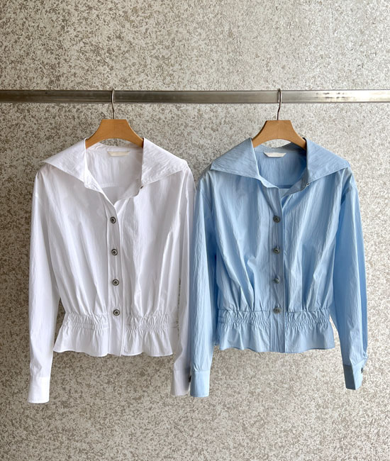 세일러 버튼 Blouse