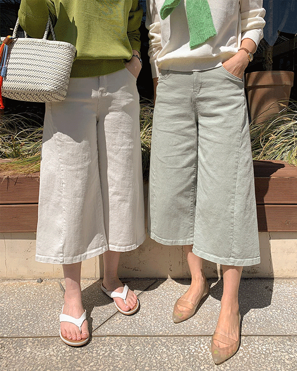 샌디 8부 코튼 Pants