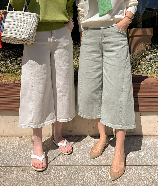 샌디 8부 코튼 Pants