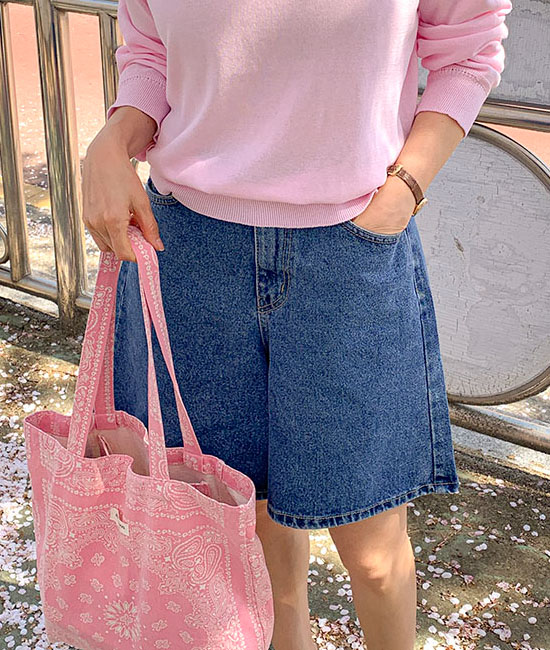 샌드 Denim 4부 Pants