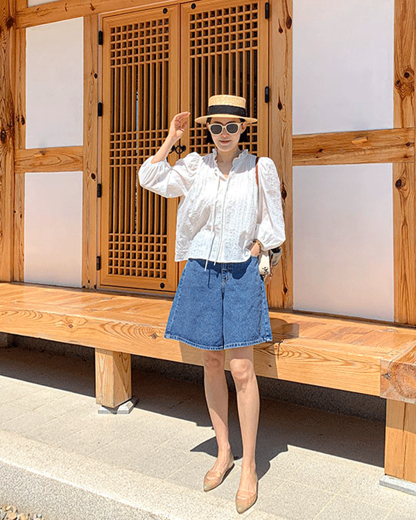 소피 핀턱 Blouse