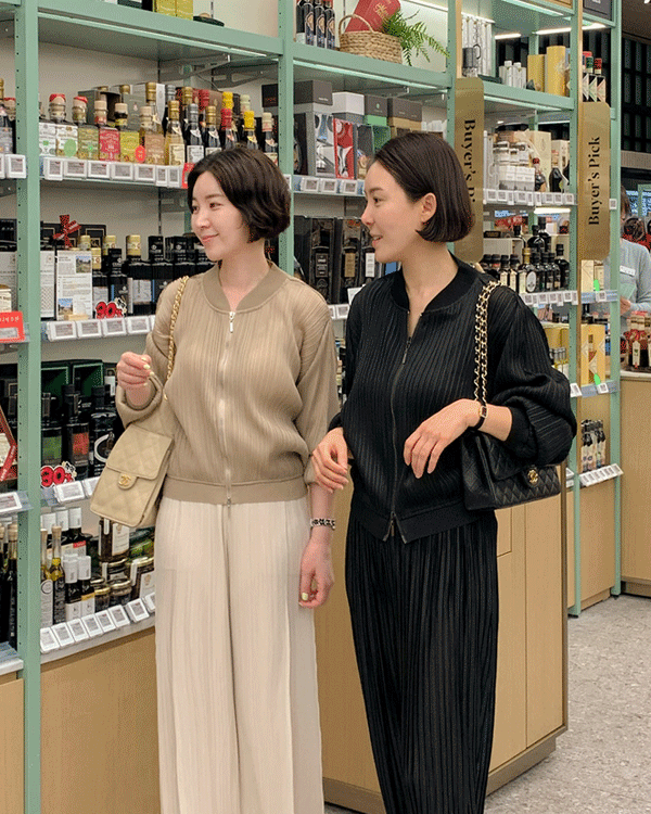 블루종 Pleats Jacket