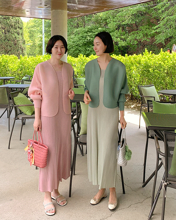 Bolero Pleats Cardigan