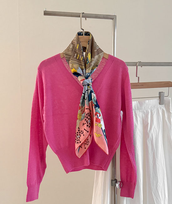 까레 Silk 스카프