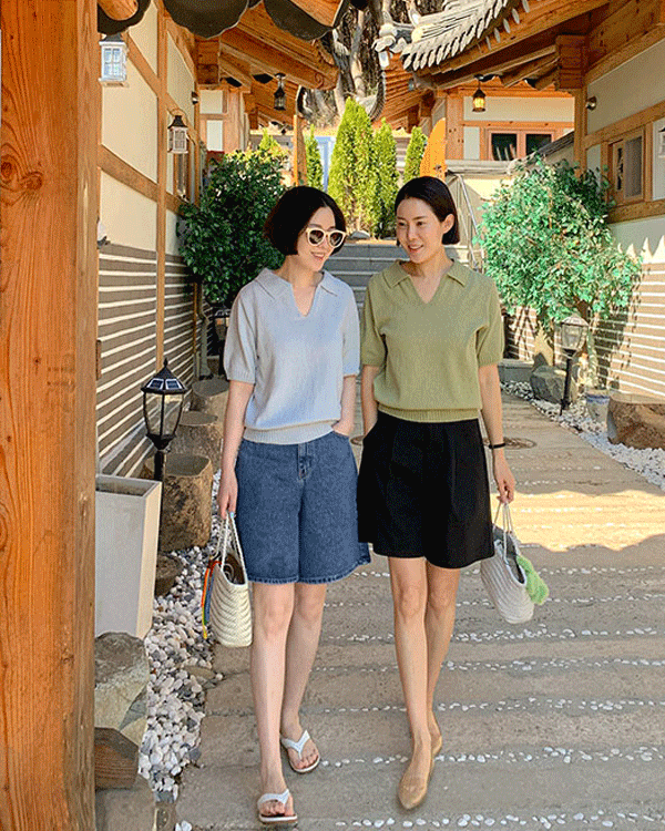 홀가먼트 Kara Short-sleeve Knit