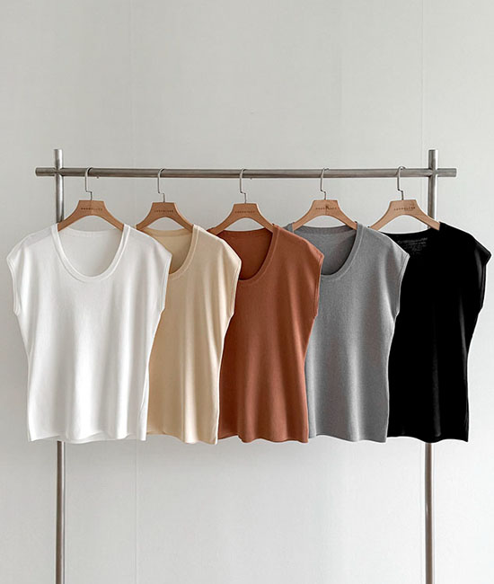 Summer 유넥 Sleeveless shirts