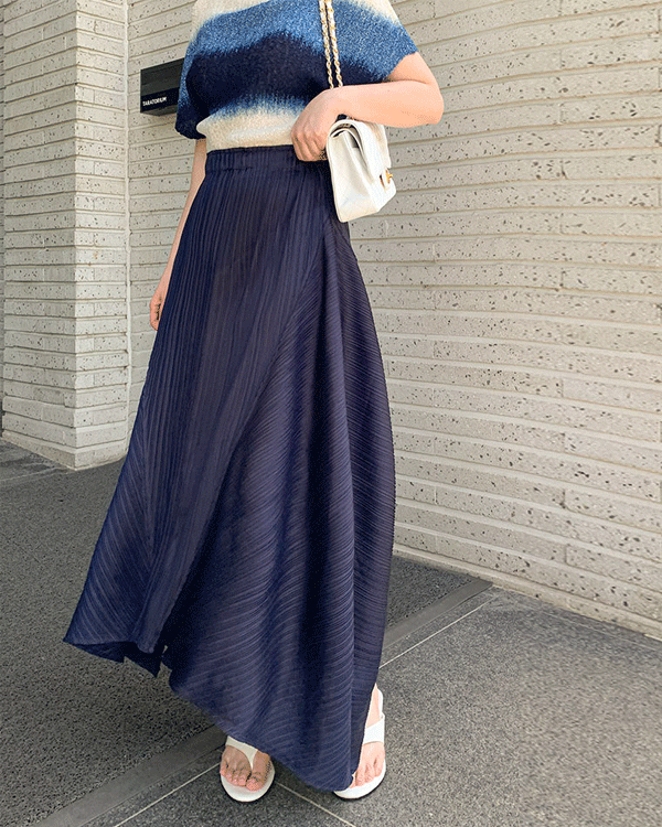 볼륨 Pleats Skirt