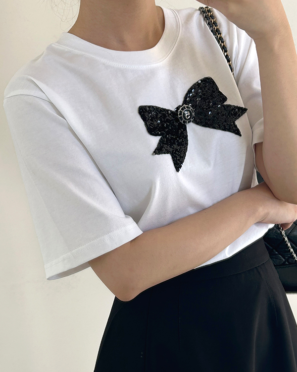 코코 bowknot Short T shirts