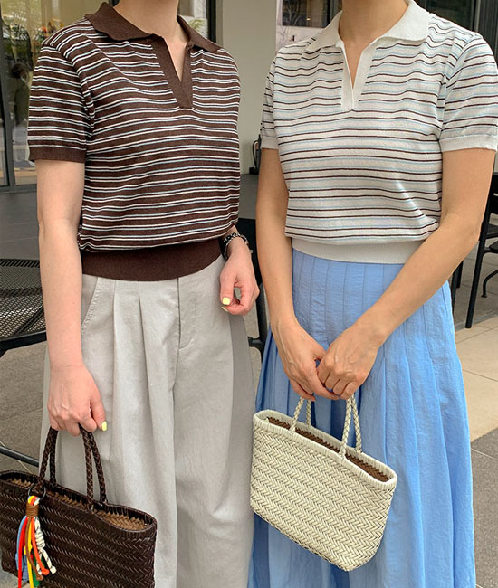 조엔 Stripe 쿨 Knit