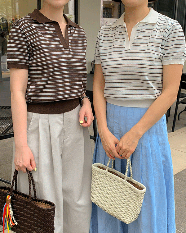 조엔 Stripe 쿨 Knit