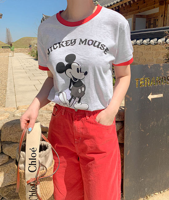 미키 color combination Short T shirts