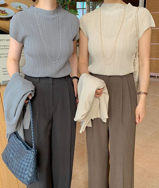 에일 쿨 Corrugated Sleeveless shirts