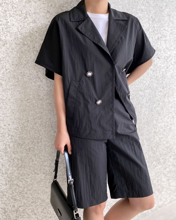 바스락 double Short-sleeve Jacket