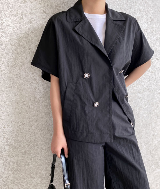 바스락 double Short-sleeve Jacket