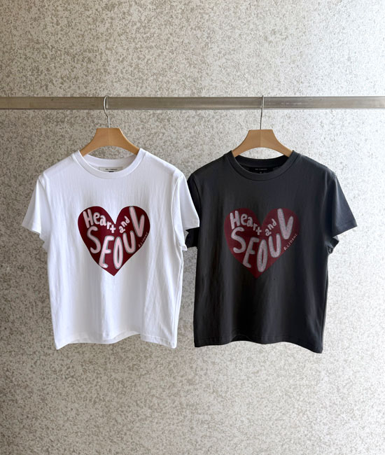 heart printing Short T shirts