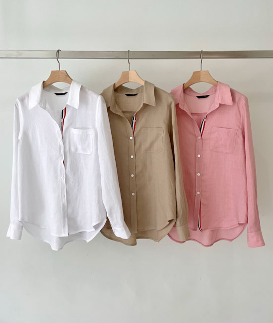테잎 Linen100 Shirt
