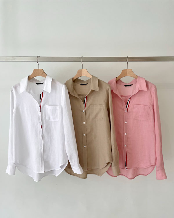 테잎 Linen100 Shirt