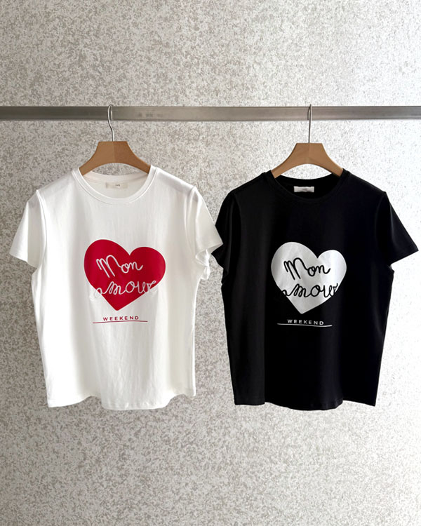 위켄트 heart Short T shirts