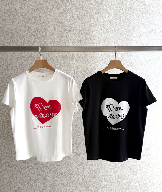 위켄트 heart Short T shirts
