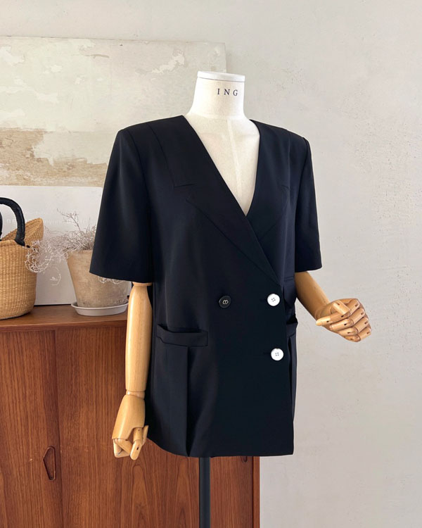 차르르 double Short-sleeve Jacket