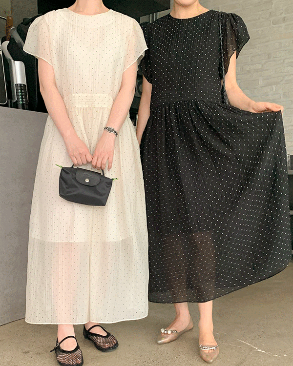 Dot Chiffon One Piece