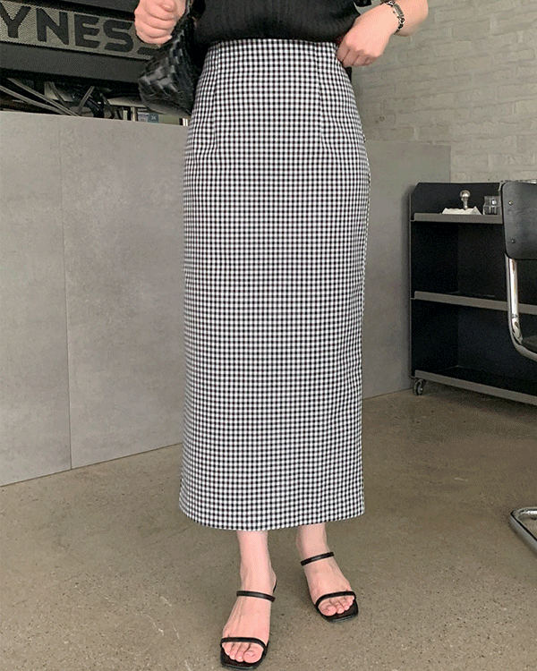 랜디 Check Skirt
