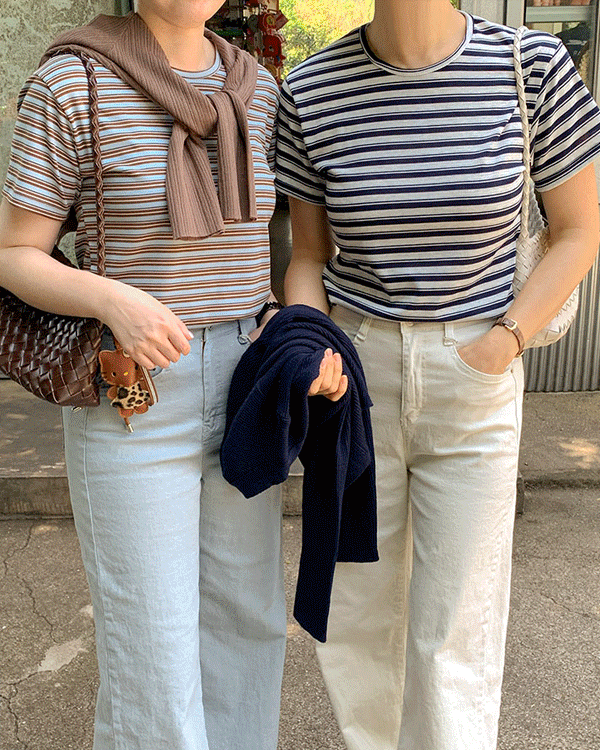 Summer Stripe Short T shirts