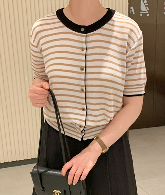 폴 Stripe 쿨 Cardigan