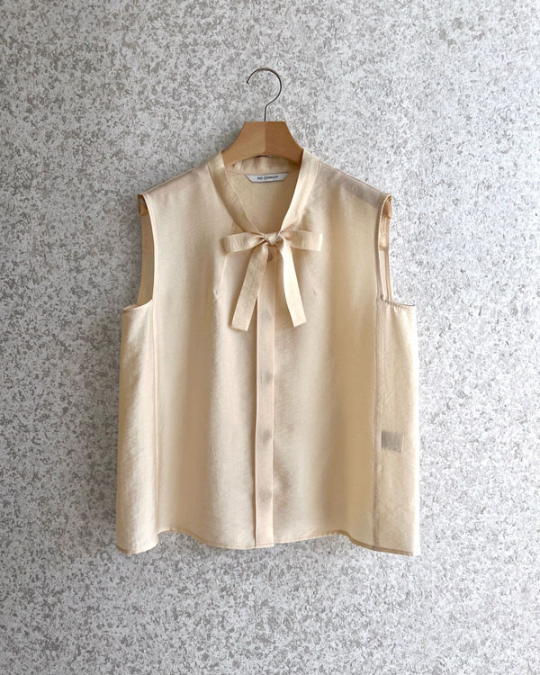 베르 bowknot 텐셀 Blouse