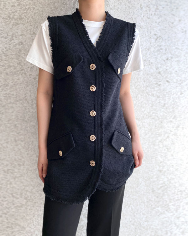 Gold 샤 포켓 Vest