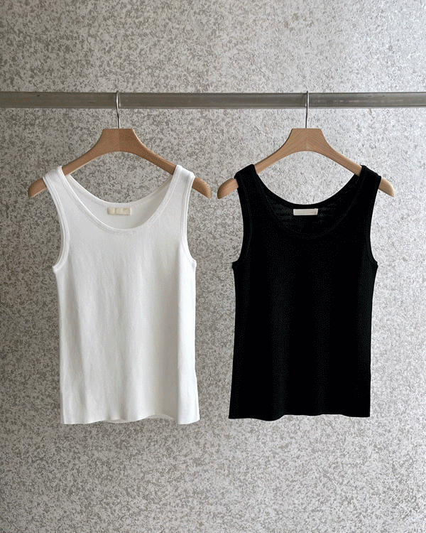 쿨터치 유넥 Knit Sleeveless shirts