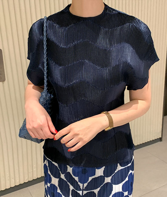 아코디언 Pleats Blouse