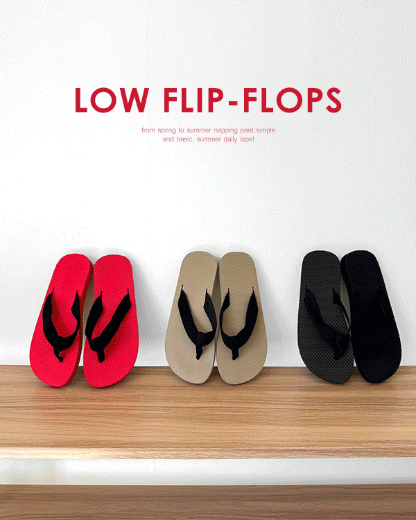 Low cushion flip-flops