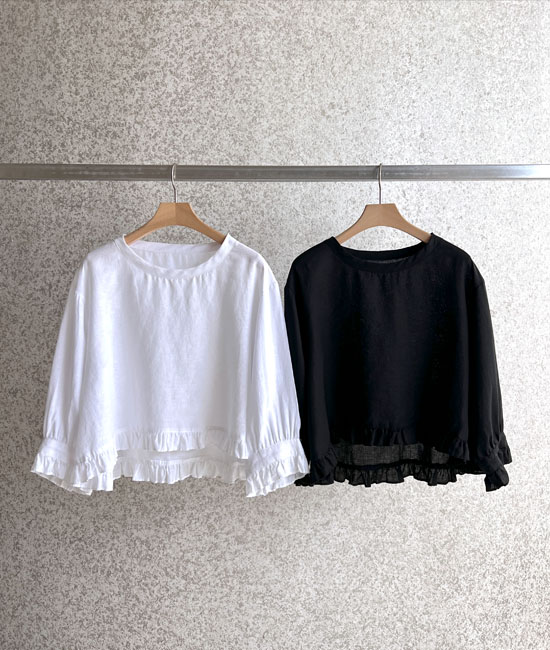 언발 Freel Linen Blouse