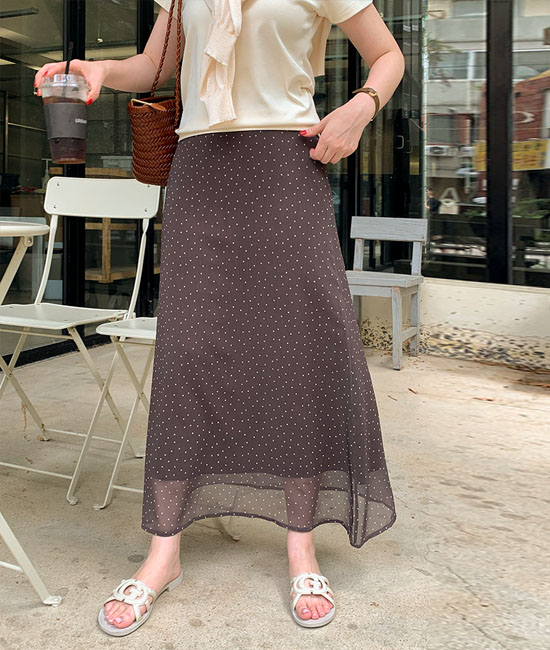 Chiffon Dot Skirt