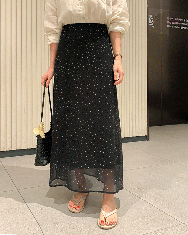 Chiffon Dot Skirt