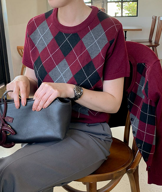 아가일 Short-sleeve Knit