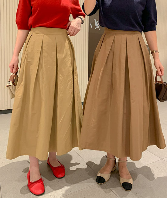 코코 핀턱 Flare Skirt-Autumnver.