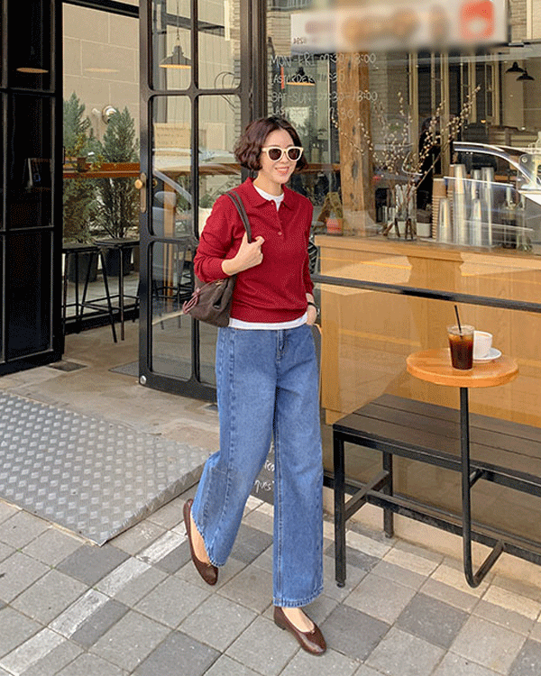 그로우 Baggy Denim Pants