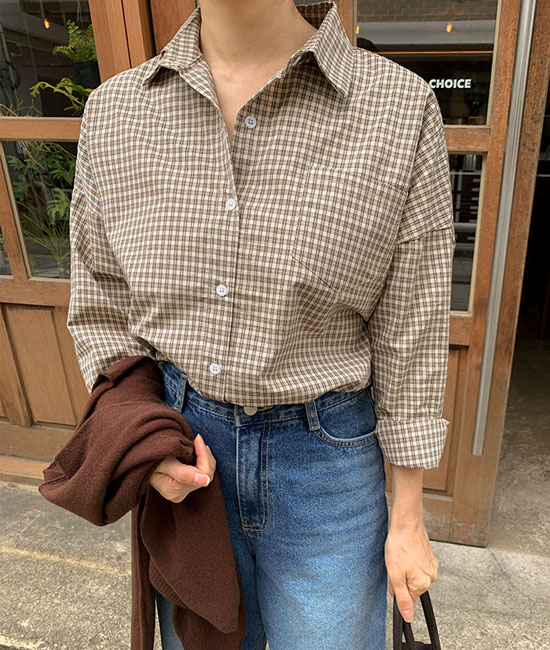 어텀 Check Shirt