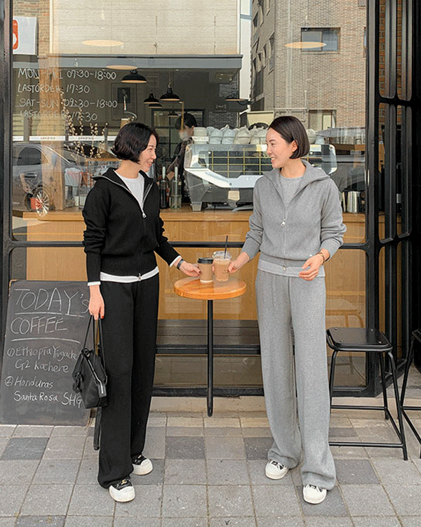 기획 Zip up Knit Set