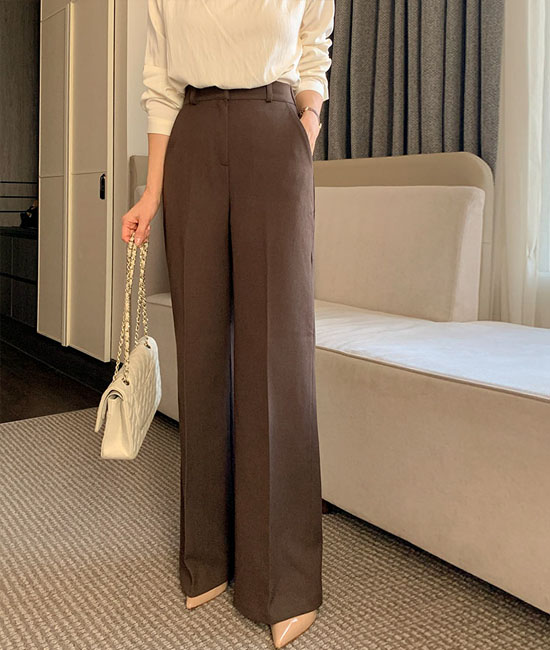코코 Basic Straight Slacks-Winterver.